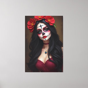 Rosa de los Muertos  Canvas Print