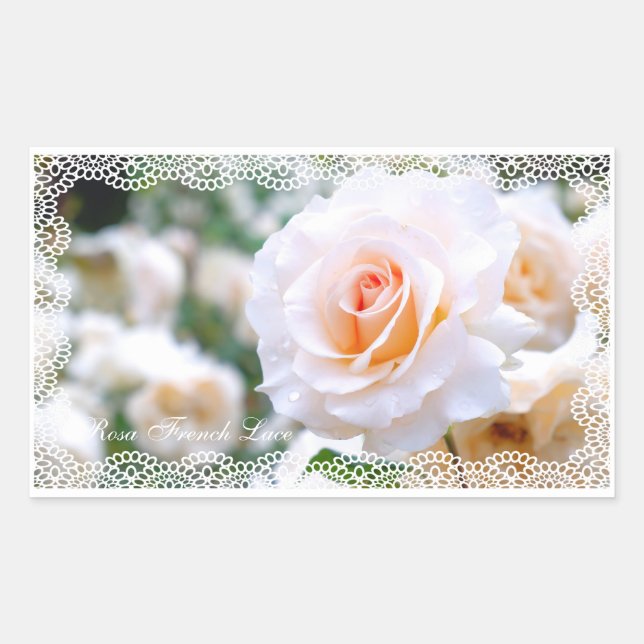 Rosa French Lace [Rectangular Seal] Sticker (Front)