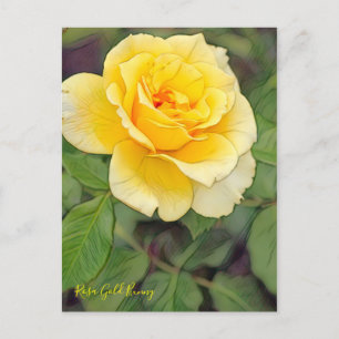 Rosa Gold Bunny [Postcard] Postcard
