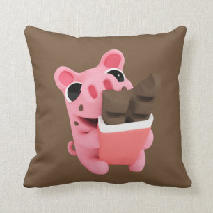 Rosa is a share chocolate throw pillow