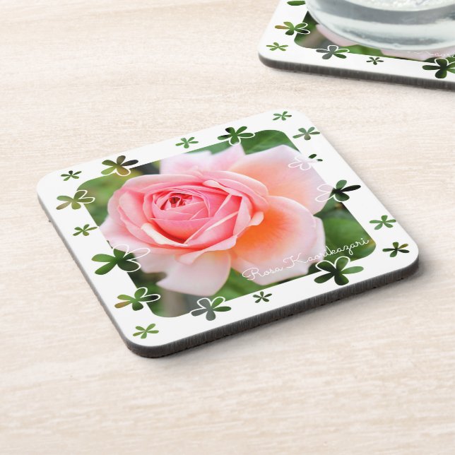Rosa 'Kaorikazari' [Hard Plastic Coaster Set] (Left Side)