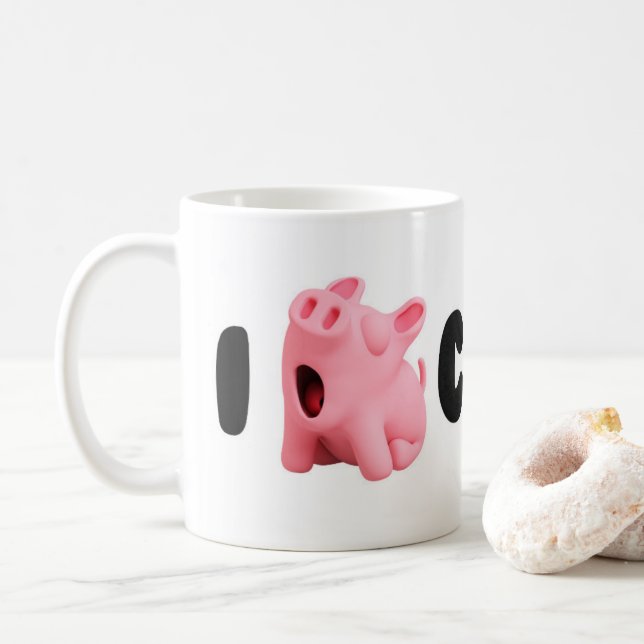 Rosa le Pig I Rosa Lazy Coffee Mug (Avec donut)
