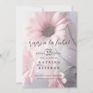 rosa margarita floral guardar la fecha 2 save the date