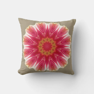 Rosa Muster Throw Pillow
