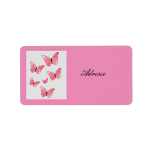 Rosa Punkte  Adressaufkleber Label