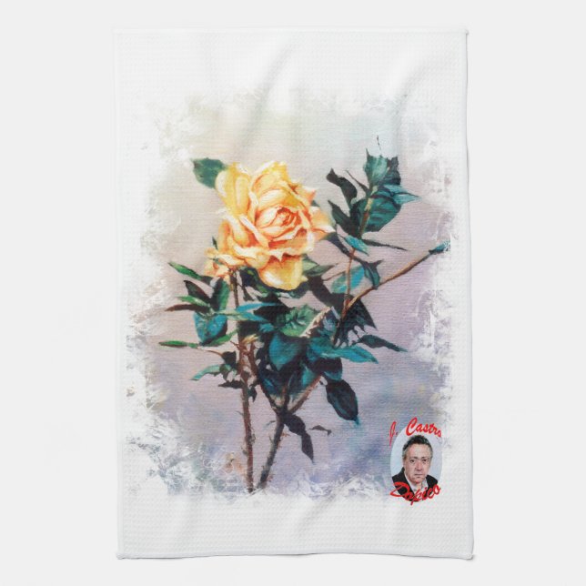 Rosa/Rose Kitchen Towel (Vertical)