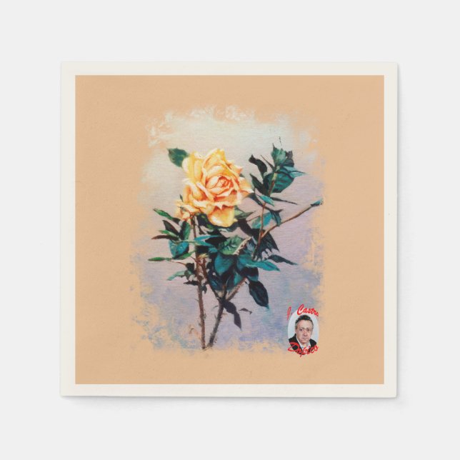 Rosa/Rose Napkin (Front)