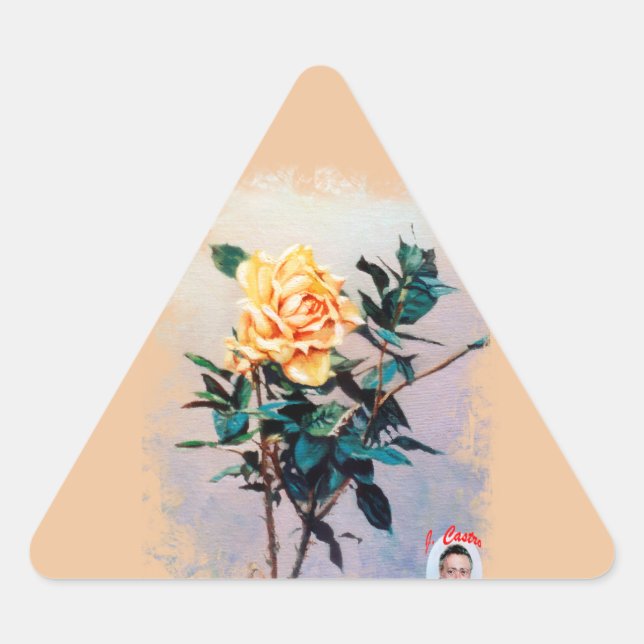 Rosa/Rose Triangle Sticker (Front)