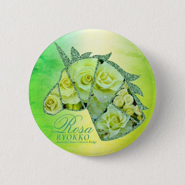 Rosa Ryokko 2 Inch Round Button (Front)