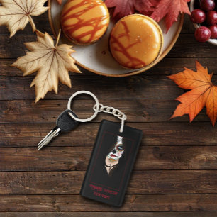 Rosa Sugar Skull  Portrait Business Keychain