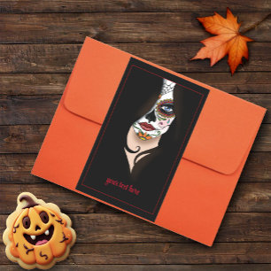 Rosa Sugar Skull Portrait Sticker