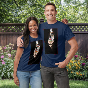 Rosa Sugar Skull Portrait T-Shirt