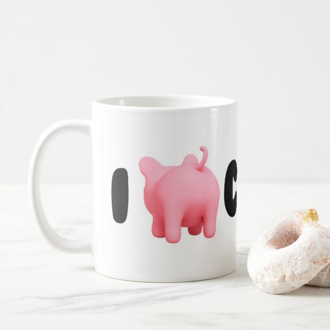 Rosa the Pig I Rosa Coffee Mug (With Donut)