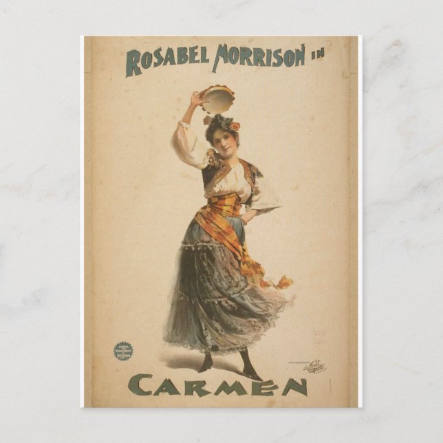 Rosabel Morrison, in 'Carmen' Retro Theatre Postcard (Front)