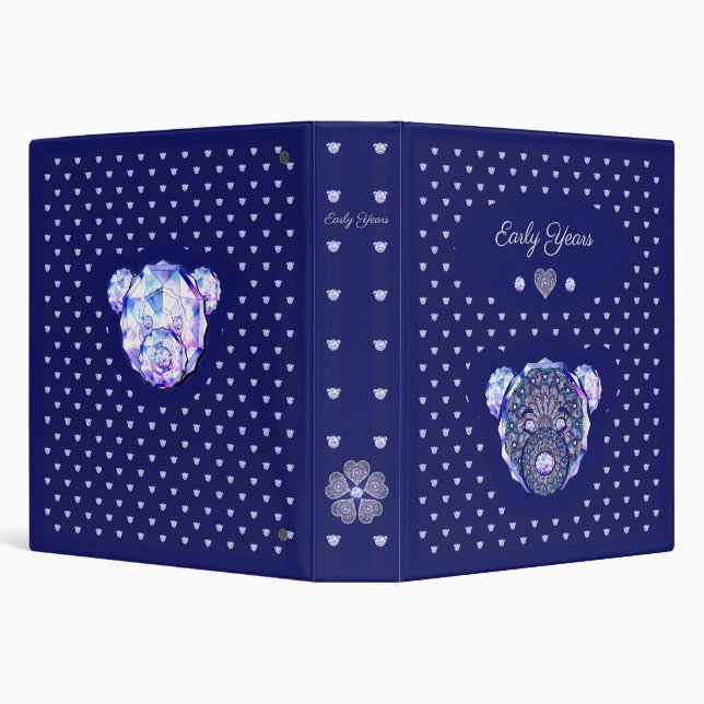 Rosace blue or red for baby&child binder (Background)