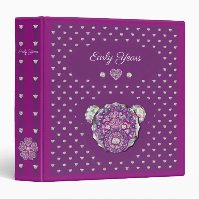 Rosace blue or red for baby&child binder (Front/Spine)