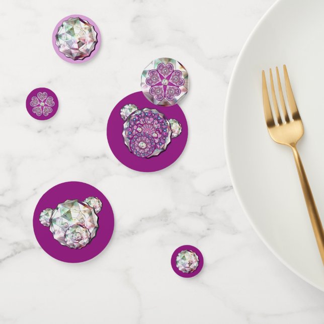 Rosace blue or red for baby&child confetti (Group)