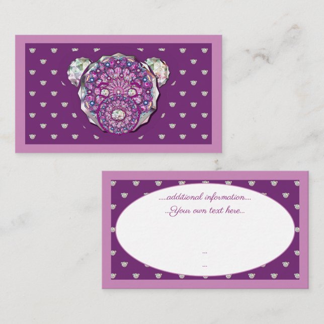 Rosace blue or red for baby&child enclosure card (Front/Back)