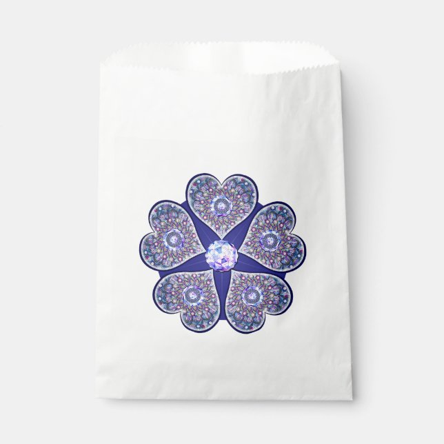 Rosace blue or red for baby&child favour bag (Front)