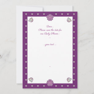 Rosace blue or red for baby&child invitation