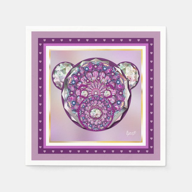 Rosace blue or red for baby&child napkin (Front)