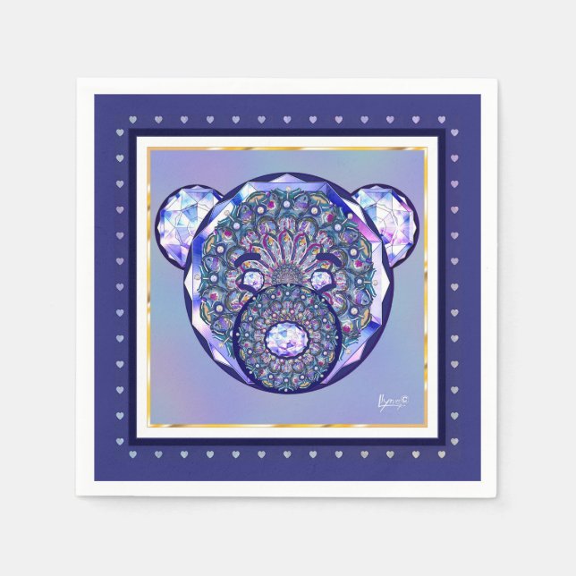 Rosace blue or red for baby&child napkin (Front)