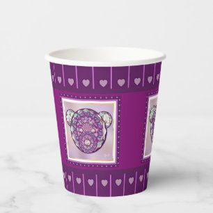Rosace blue or red for baby&child paper cups