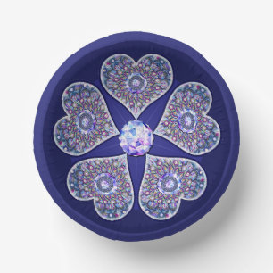 Rosace blue or red for baby&child paper plate