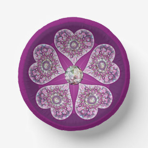 Rosace blue or red for baby&child paper plate