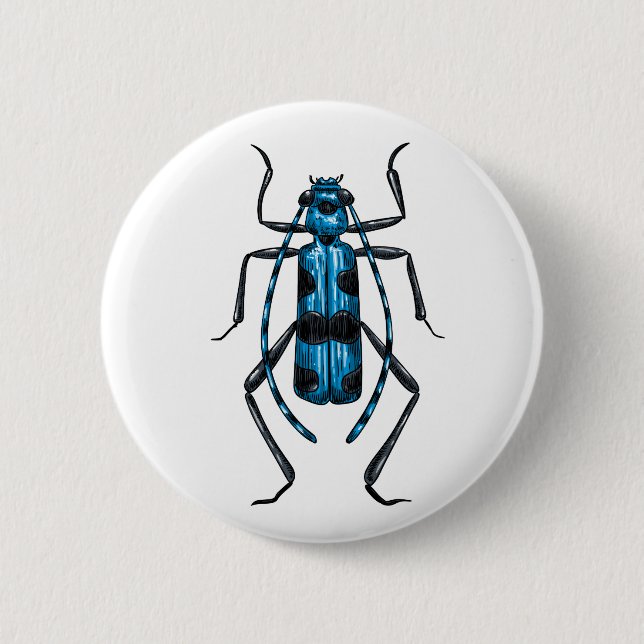 Rosalia Alpina beetle 2 Inch Round Button (Front)