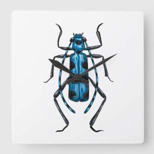 Rosalia Alpina beetle Square Wall Clock