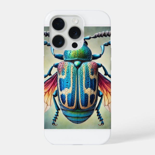 Rosalia Beetle 160724IREF201 - Watercolor iPhone Case (Back)