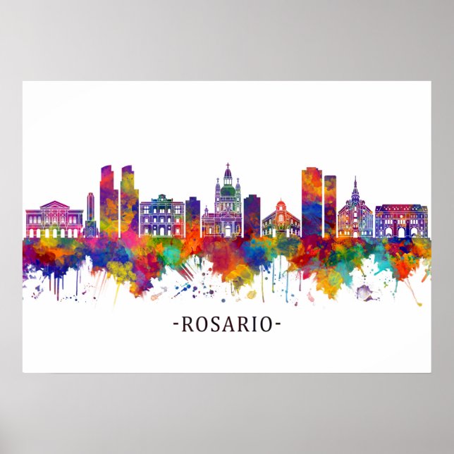 Rosario Argentina Skyline Poster (Front)