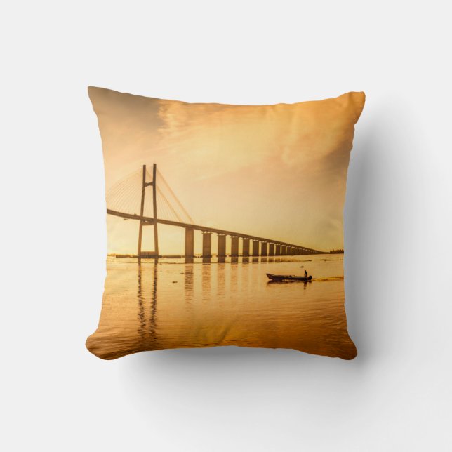 Rosario Victoria Bridge Throw Pillow (Front)