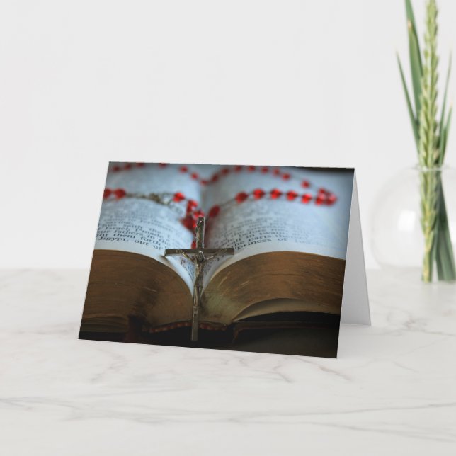 Rosary and Bible 1 Card (Front)