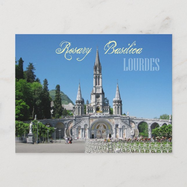 Rosary Basilica, Lourdes, France Postcard (Front)