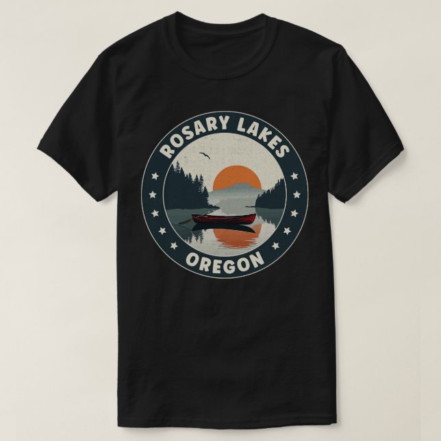 Rosary Lakes Oregon Sunset T-Shirt (Design Front)