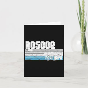 Roscoe New York Ny Retro Vacation Skiing Hiking Sn Card