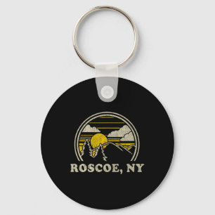 Roscoe New York Ny T Shirt Vintage Hiking Mountain Keychain