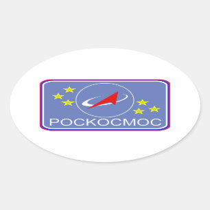 Roscosmos Flight Patch Oval Sticker