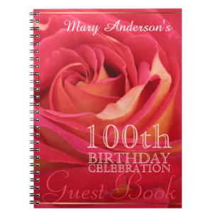 Rose 100th Birthday Celebration Guest book