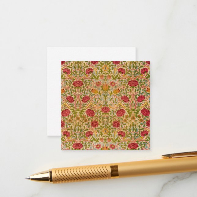 Rose, 1883 by William Morris Enclosure Card (Front/Back In Situ)