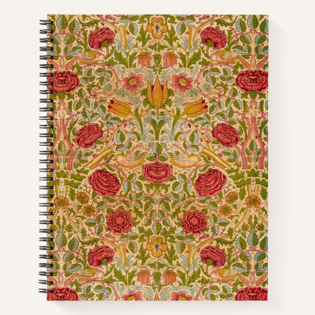 Rose, 1883 by William Morris Notebook (Front)