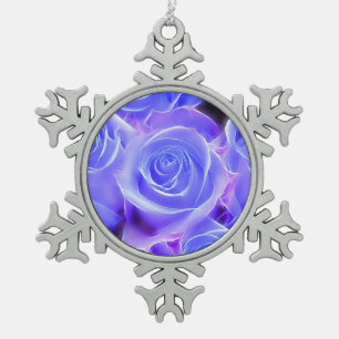 Rose 2014-0927 snowflake pewter christmas ornament
