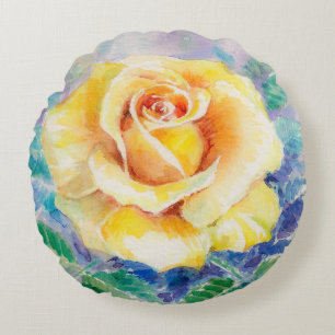 Rose 2 round pillow