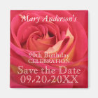 Rose 90th Birthday Celebrate Save the date magnet