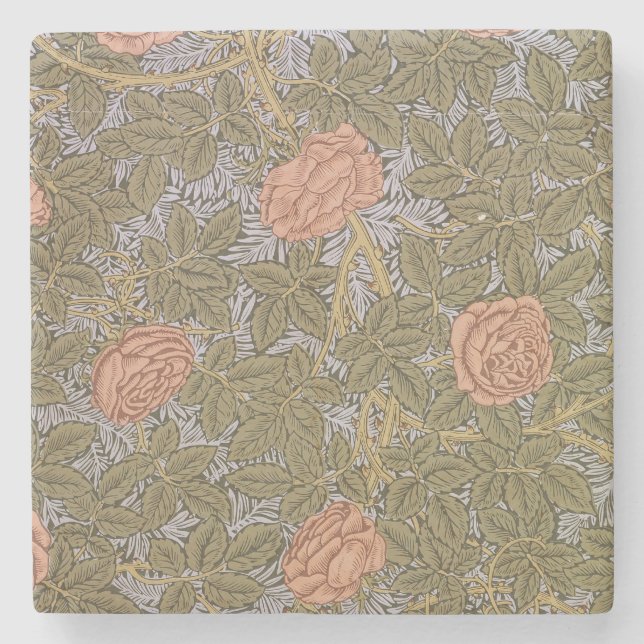 'Rose - 93' wallpaper design Stone Coaster (Front)