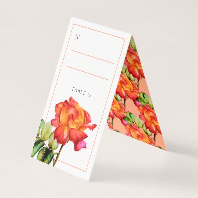 Rose à thé hybride mariage rouge orange (Front)