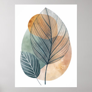 Rose Abstract Line Art: Wild Paths Poster