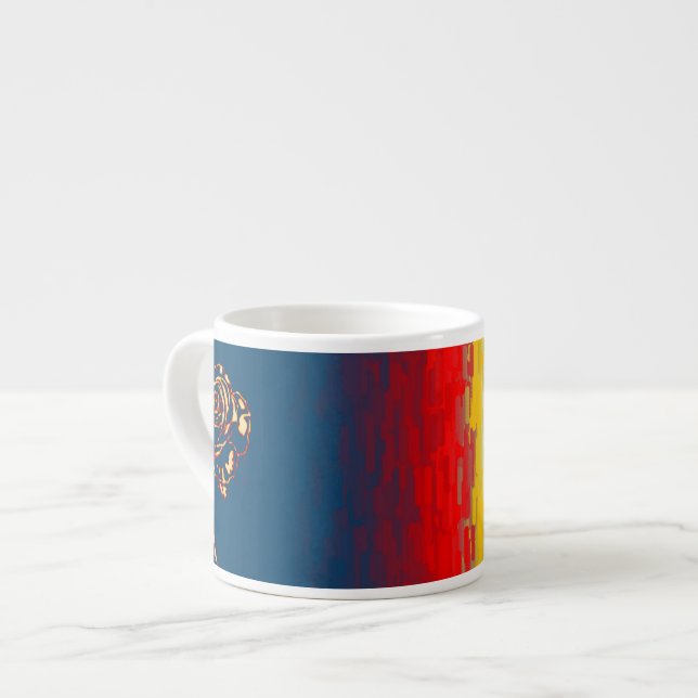 Rose Abstrait Espresso Mug (Devant gauche)